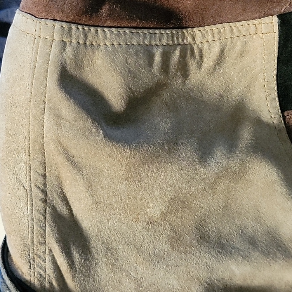 St John Suede Leather Multicolir Patchwork Jacket… - image 5